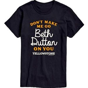 Black women’s Yellowstone T-shirt, sizes small through 6Xl